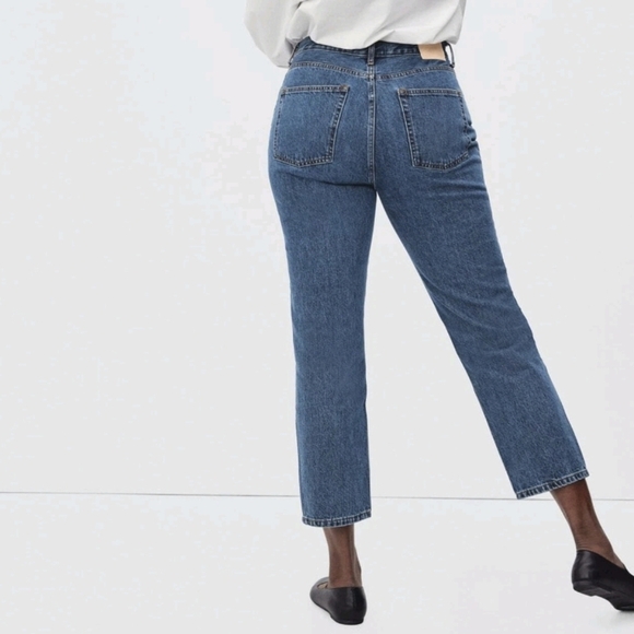 Everlane The Curvy '90s Cheeky Straight Jeans - Size 31 Crop - Picture 3 of 15